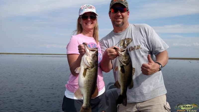 Husband and wife Bass Fishing